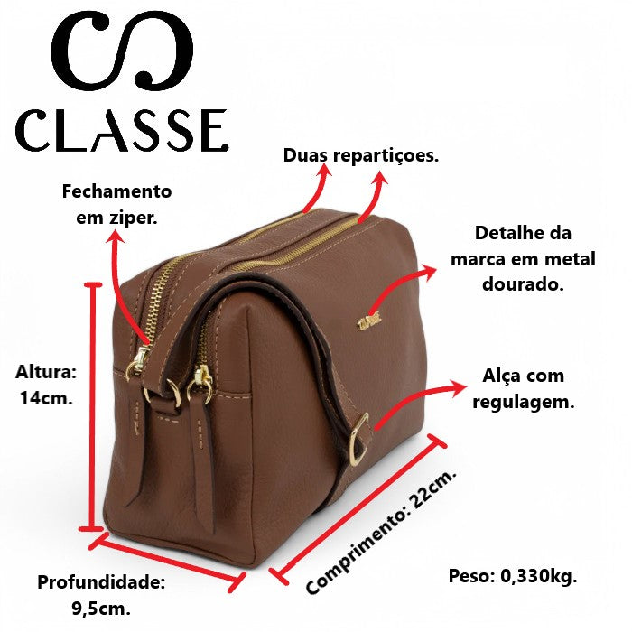 Bolsa Crossbody de Couro Jade
