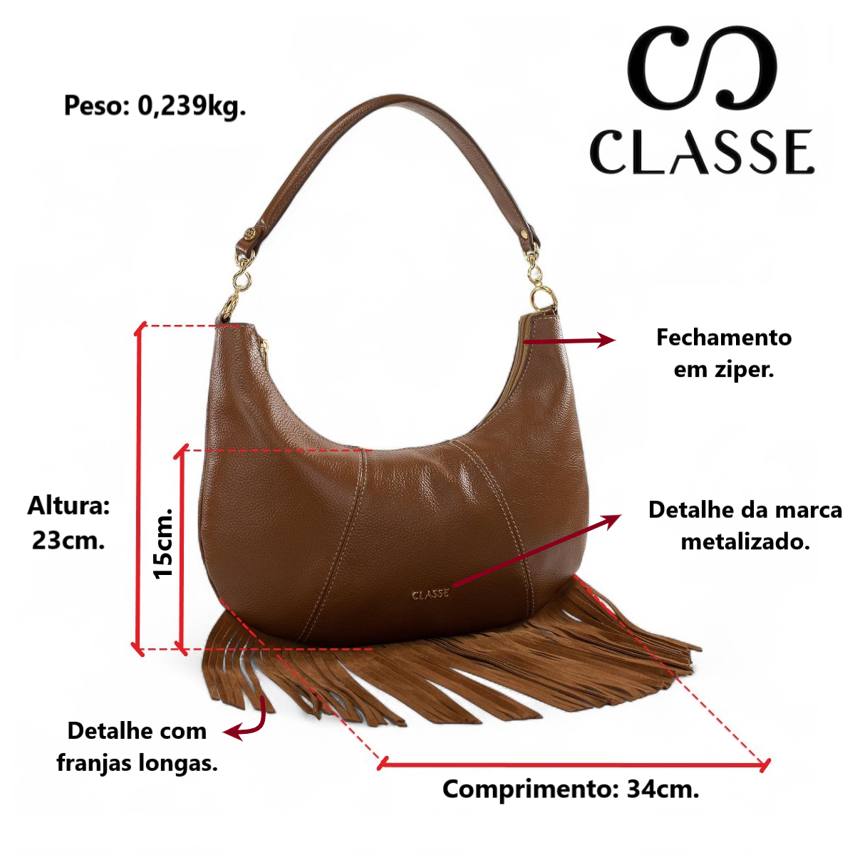 Bolsa Classe Couro