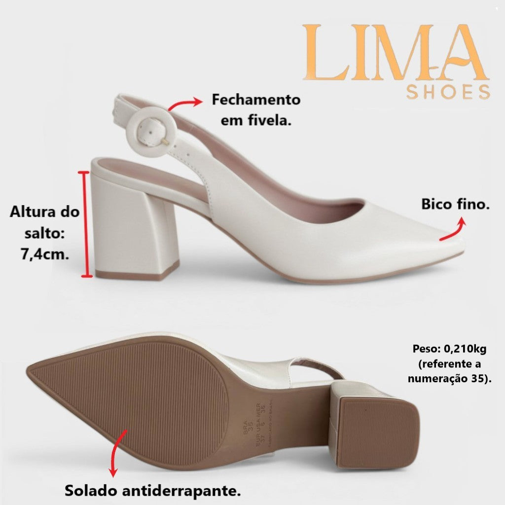 Scarpin Salto Bloco Lima Shoes