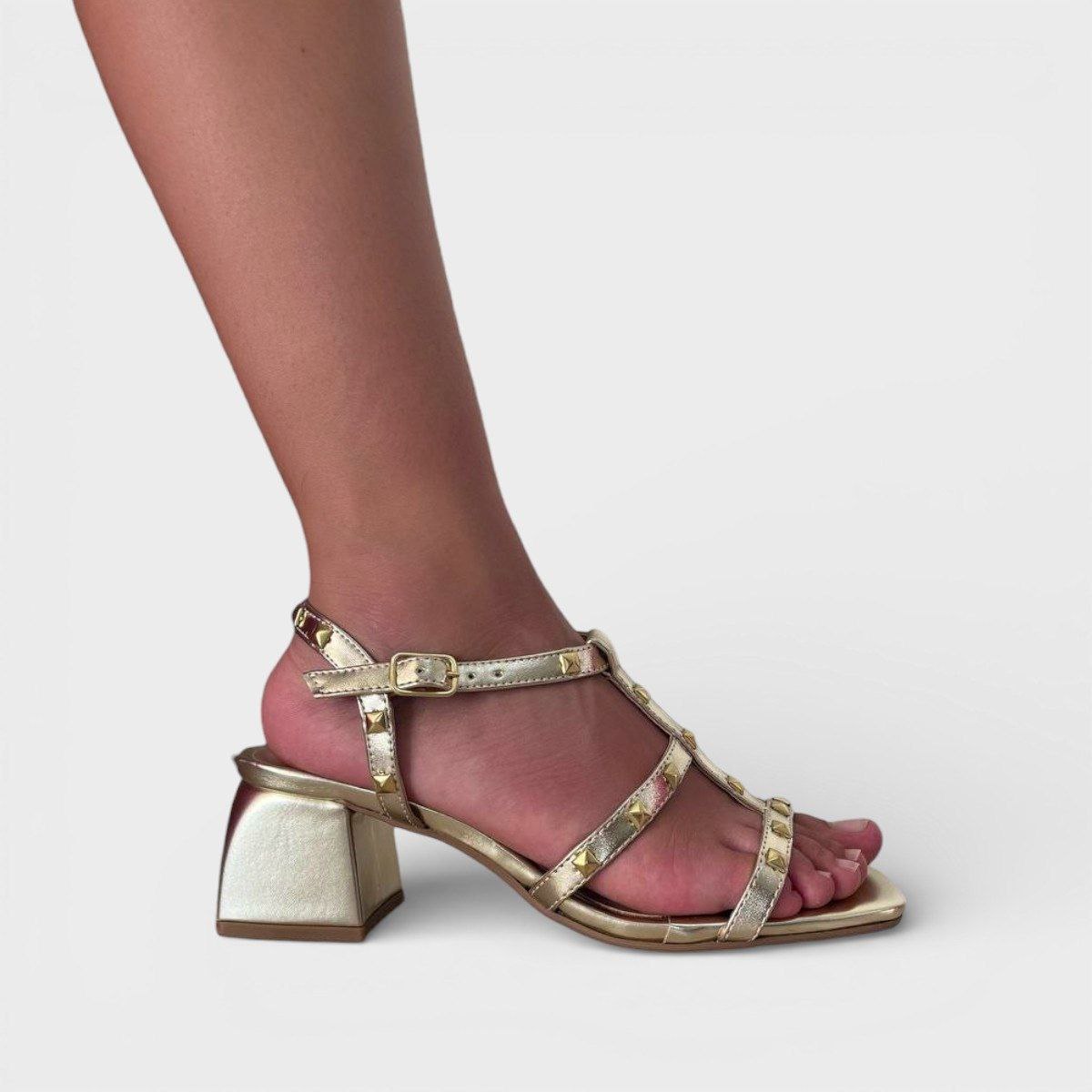 Sandália salto bloco baixo Lima Shoes