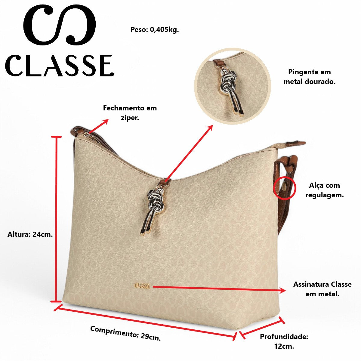 BOLSA CLASSE COURO 3261