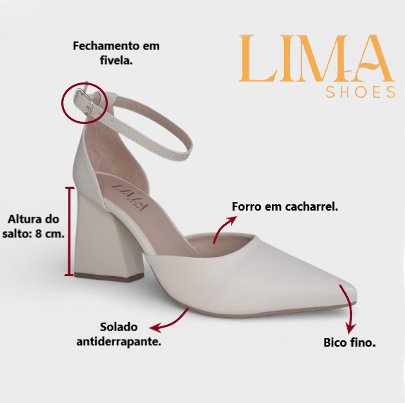 Scarpin Salto bloco Lima Shoes
