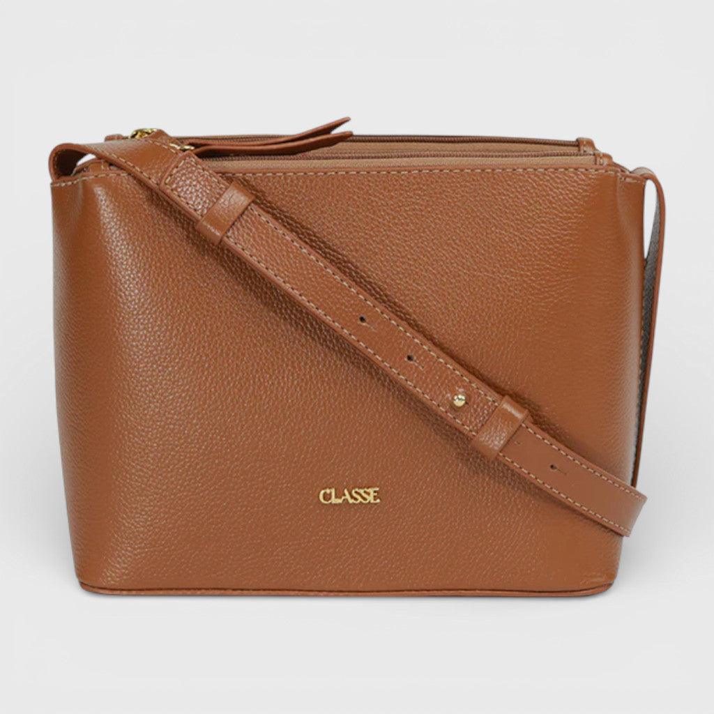 Bolsa Crossbody Marrom de Couro Tati ref.2633