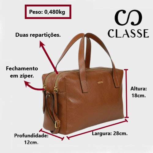 Bolsa da Classe Couro Bag Giovana