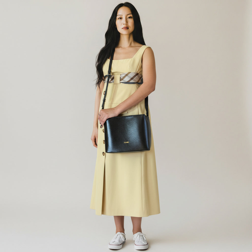 Bolsa Crossbody Marrom de Couro Tati ref.2633